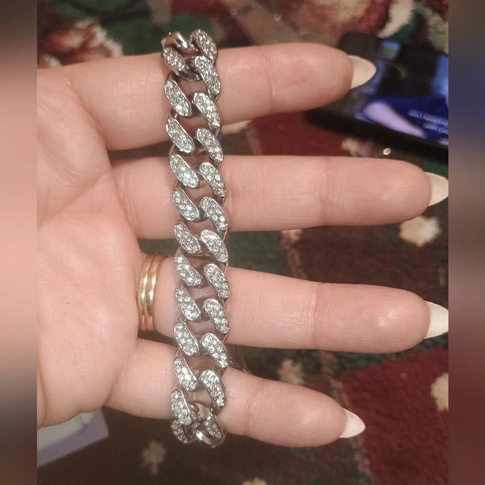 Silver Bracelet with Crystal Accents🥳🥳❌❌ - Picture 2 of 5